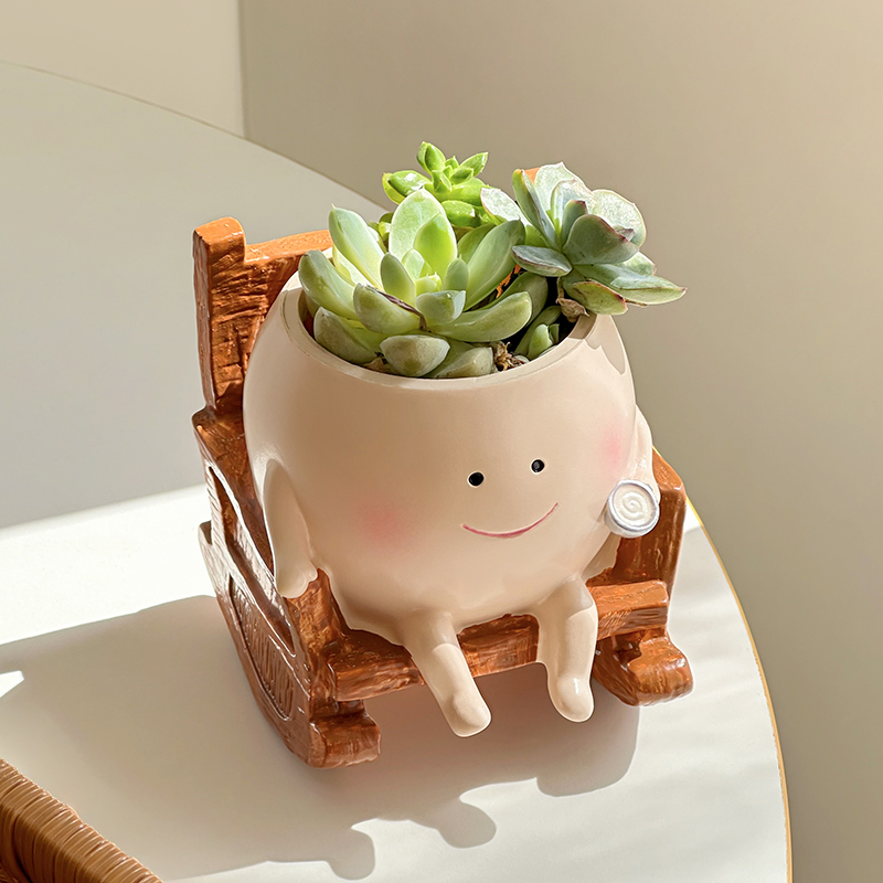 Echeveria Succulent - Stylish Cute Cartoon Ghost Resin Succulent