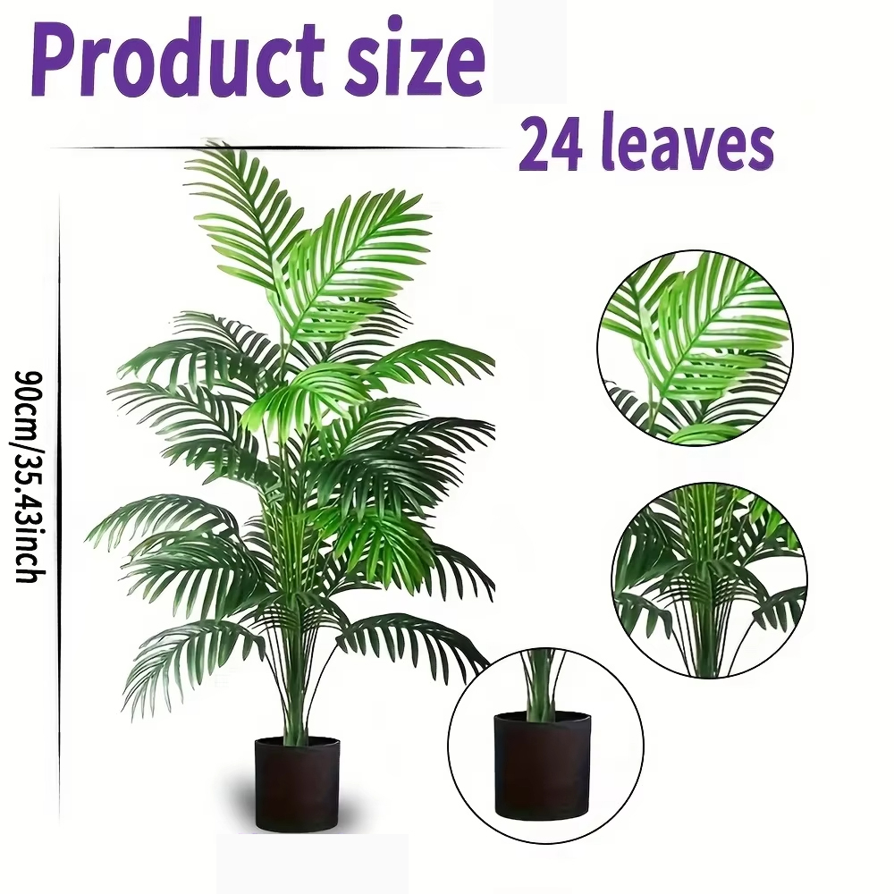 24 Leaves Areca Palm Artificia - Ficus Lyrata Tree ulasan dan harga