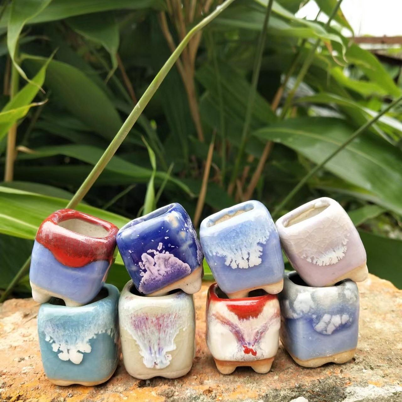 10Pcs Mini Ceramics Fowerpot M - Echeveria Succulent ulasan dan harga