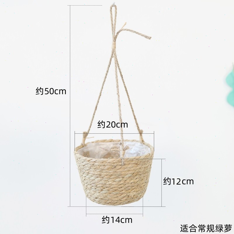 Straw Hanging Basket Flower Po - Spider Plant Hanging ulasan dan harga