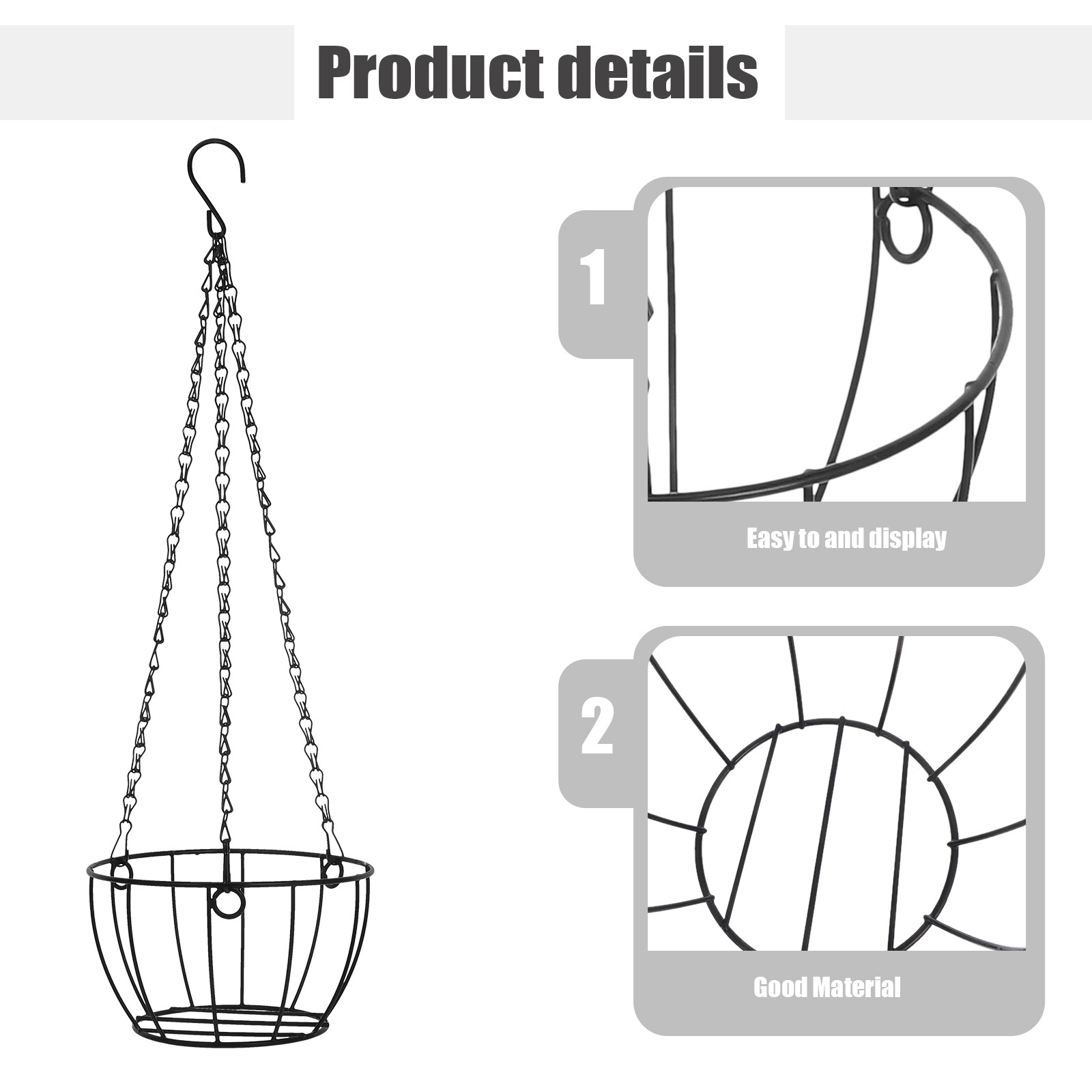 Hanging Plant Basket Iron Roun - Spider Plant Hanging ulasan dan harga